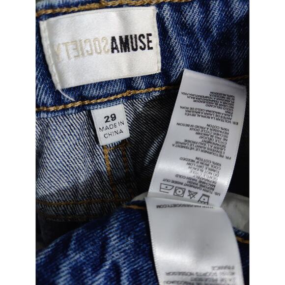REVOLVE Amuse Society Bella Light Blue Button Fly Cut Off Denim Shorts Size 29 - Picture 13 of 13